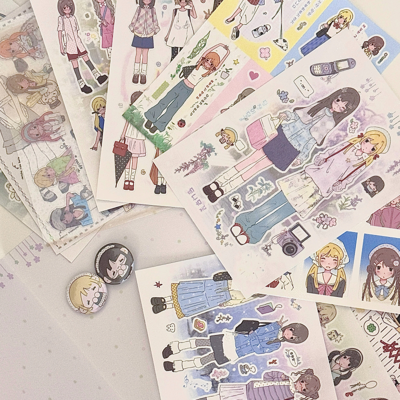 2Amcake Vol.1 Midnight Pancake Sticker Book/Character Original/Handmade Collage Cute Japanese and Korean Style