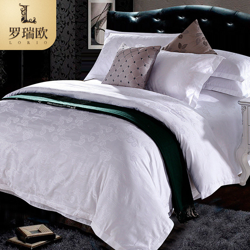 Five-star hotel bedding wholesale cotton four-piece 60 jacquard quilt cover hotel guest house suite