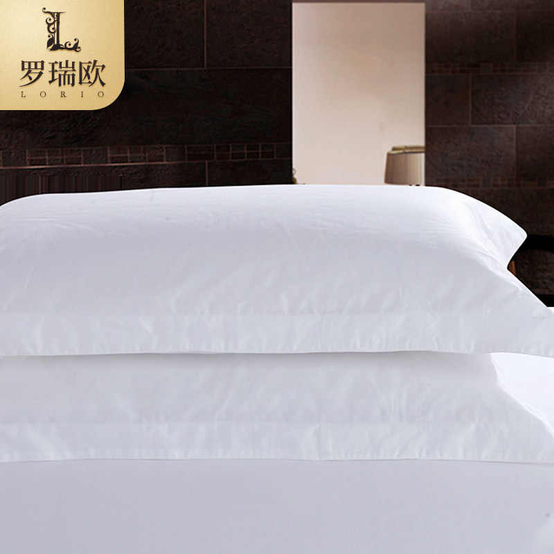 Hotel pillow set pure cotton single pillow set All cotton hotel room white pillow core cover dedicated pair of clothes