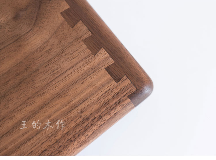 [Wangs woodwork] khay hai bên quả óc chó đen Bắc Mỹ Tấm trà trái cây tấm ăn sáng khay trà bàn trà tấm gỗ rắn đồ dùng nhà bếp bằng gỗ