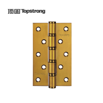 Dinggu 202 stainless steel hinges 4 inches 5 inches flat opening silent bearing hinges 3MM thickened one pair price of two pieces