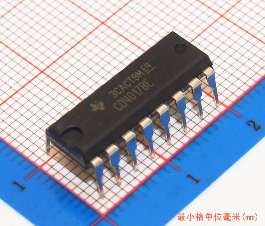 CD4017 CD4017BE DIP in-line physical map can be directly photographed