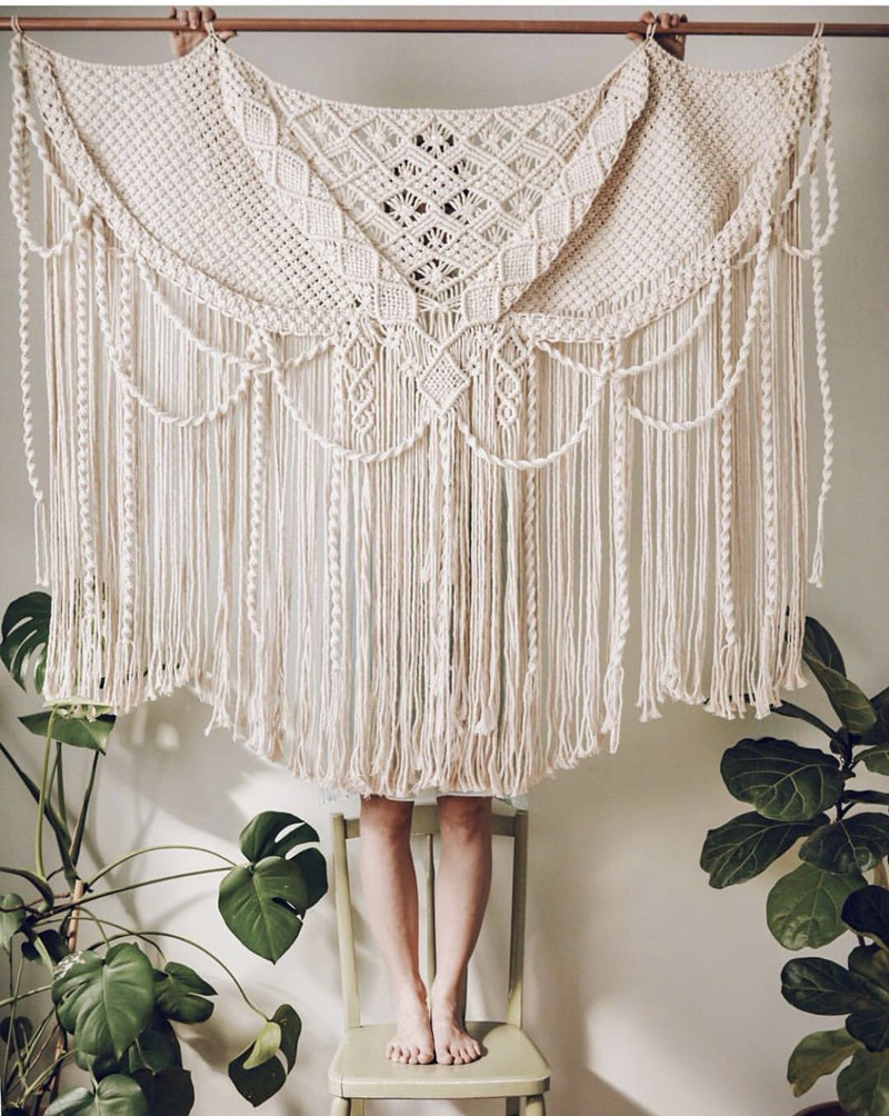 Vượt xa mong muốn. Bắc Âu ins gió boho dệt tấm thảm treo tường phòng ngủ trang trí tường phòng khách thảm treo tường decor