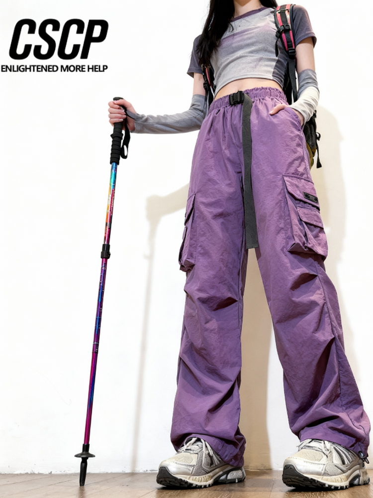 Spring and Autumn Mountain Series Outdoor Waterproof Windproof Quick-Dry Pants for Women, Slimming Casual Workwear Pants for Petite Women, Hiking Pants