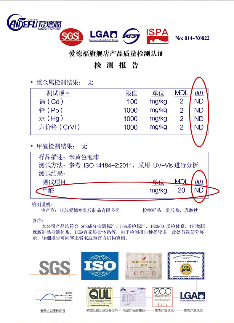 AIDEFU Thái Lan nhập khẩu tự nhiên latex nệm cao su thiên nhiên 1,5m /1.8 m giường nệm có thể được tùy chỉnh - Nệm nệm cao su thiên nhiên