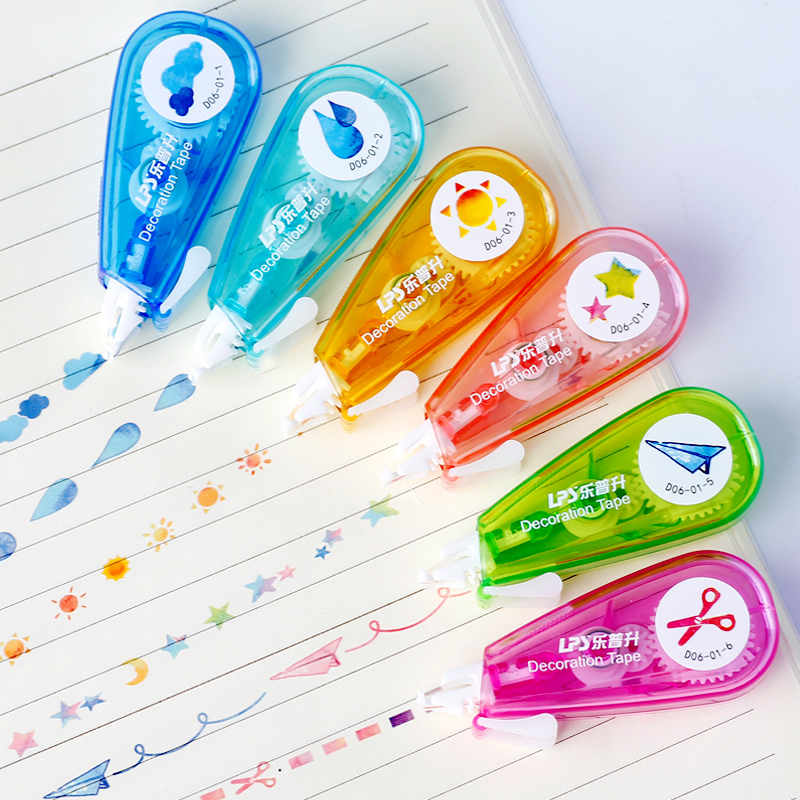 Lepushen lace correction with girl adorable girl with cute cartoon handbook diy decoration with lace with creative stationery supplies Korea Xiaoqing