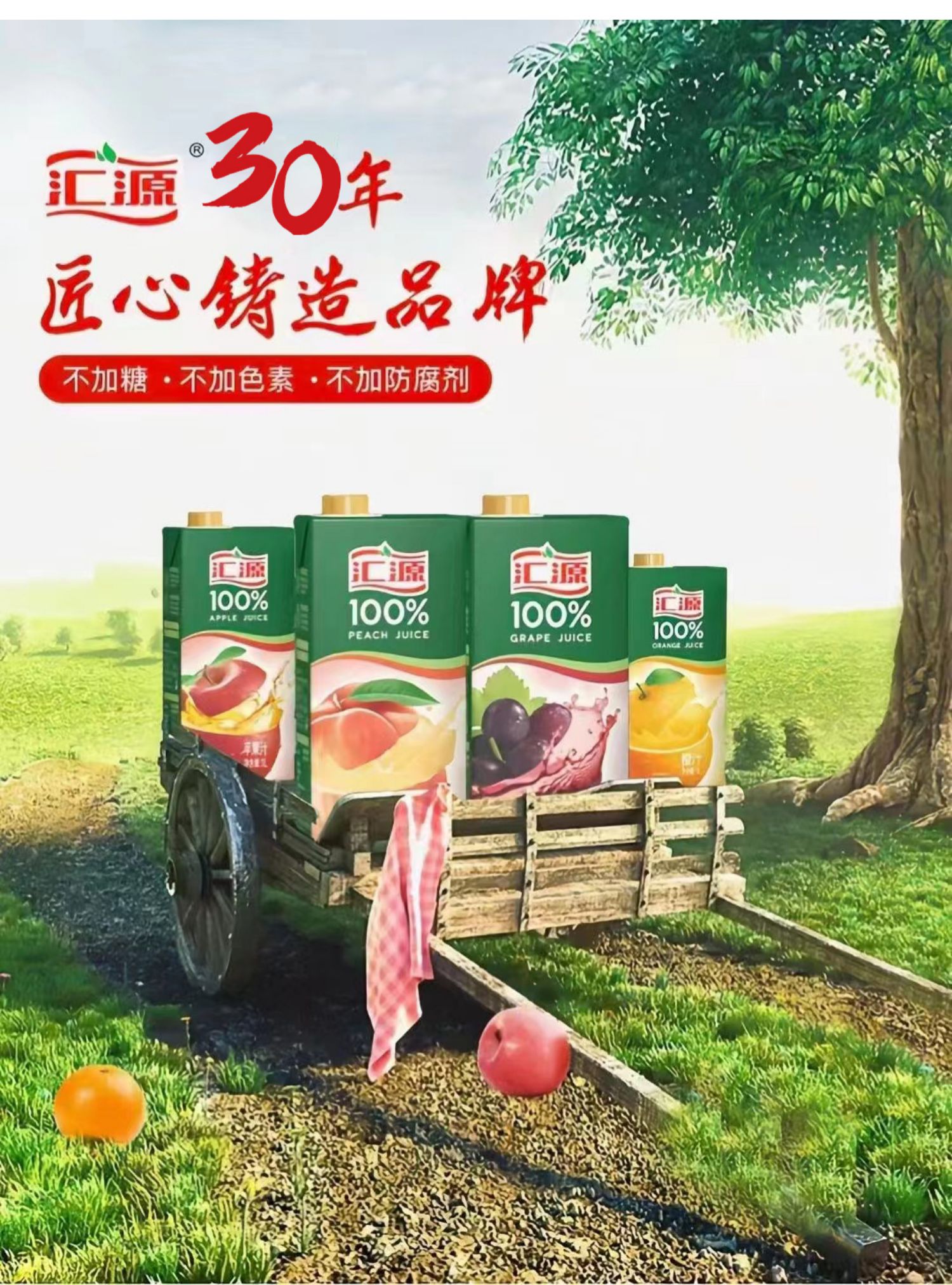 汇源 100%浓缩果汁 1L*2盒 券后24.8元包邮 值值值-买手聚集的地方