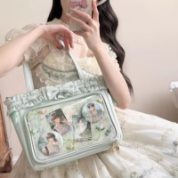 Cute original [Ballet Holiday] lolita tote women's bag crossbody one-shoulder PU surface solid color versatile bag