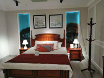 American solid wood bedroom suite 1 8-meter double bed four-door wardrobe bedside table special clearance