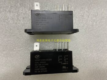 Hf92F-220A-2C22S Hongfa Relay 220Vac Two Sets of Switching Contacts 8 Pins 30A Quick-Connect Type