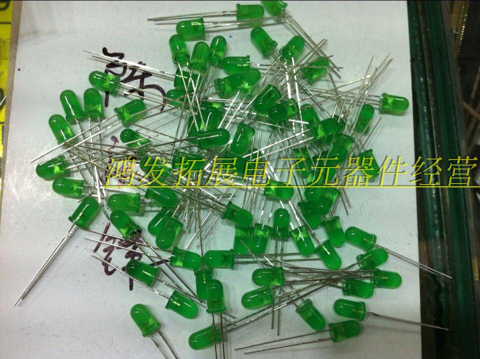 Diameter 5MMLED light green hair green hair green F5 high brightness green light luminotron LED light Pearl green light