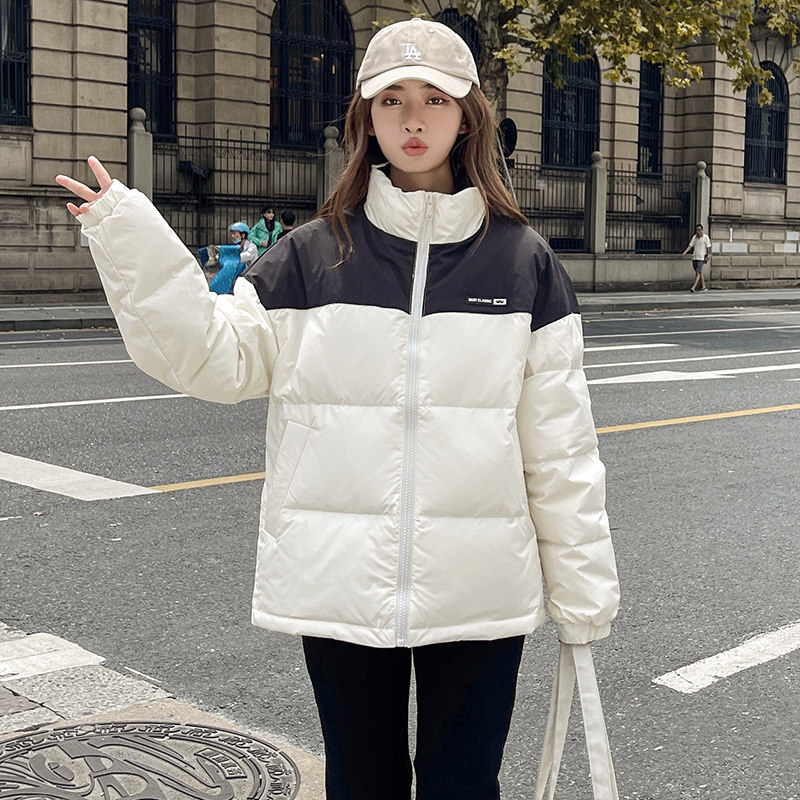 Anti-season down jacket women 2021 new short Korean version of loose thick white duck down small man winter coat tide