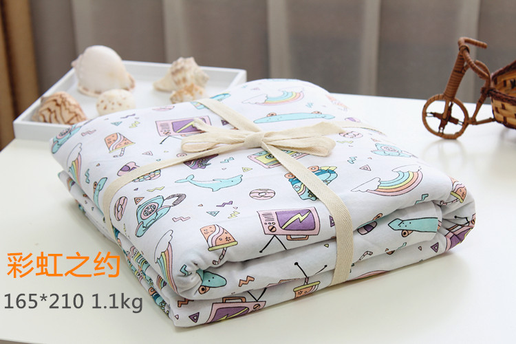 Bông Bọ Cạp đan chăn bông đơn mảnh chăn đôi 150 mét / 1.6 / 180m sinh viên mềm - Quilt Covers 	chăn phao siêu nhẹ	