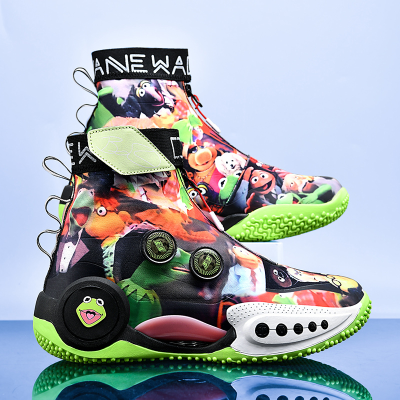 Wade 9 Komi Frog Basketball Shoes High-Top Unisex Model Sleepless Disco Time Capsule Nine Kids Practical Shoes 8 Wade 9 Komi Frog Basketball Shoes High-Top Unisex Model Sleepless Disco Time Capsule Nine Kids Practical Shoes 8