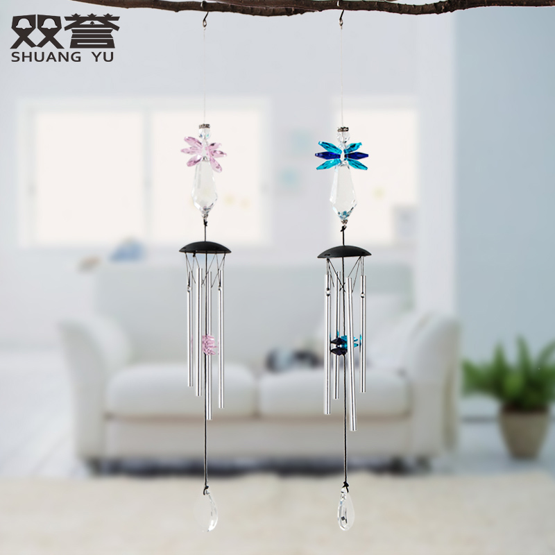 Crystal Angel Wind Bell Hanging Decoration Little Fresher Home Decoration Wall-to-wall Creative Girl Gifts Show Gas Aluminum Stick Sound Cub