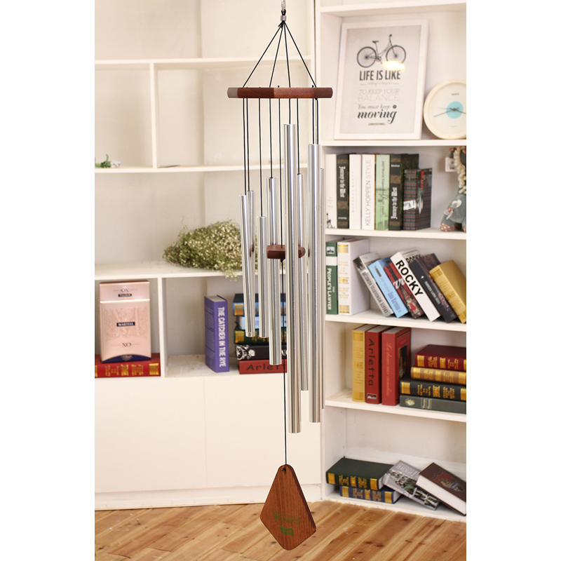 Fashion solid wood 44 inches European and American music metal aluminum tube windbell New Year home furniture 8 pipe Joe migration gift