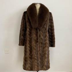 New men's mink fur coat imported mink hair men's fox fox big wool long fur all -in -one fur windbreaker