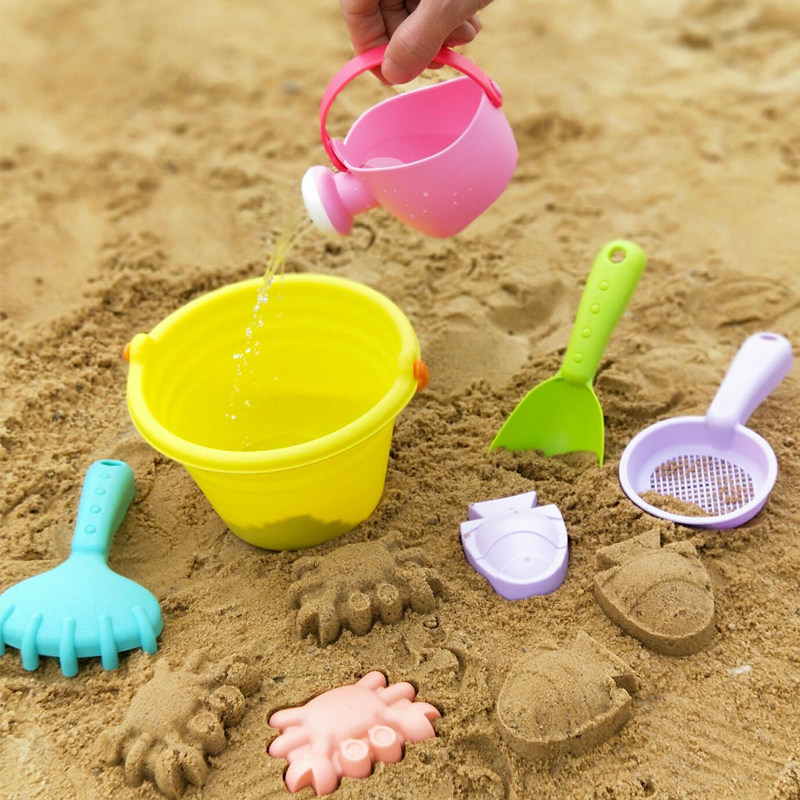 Soft plastic children's beach toy set baby sand pool digging sand play sand shovel sand shovel and bucket tools
