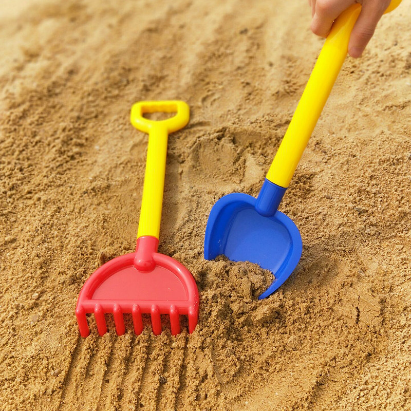 Children's beach toy suit small shovel plastic handle digging for snow and sand tool baby playing with sand shovels and sand tools