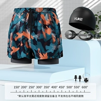 Оранжевые штаны, водонепроницаемая плавательная шапочка