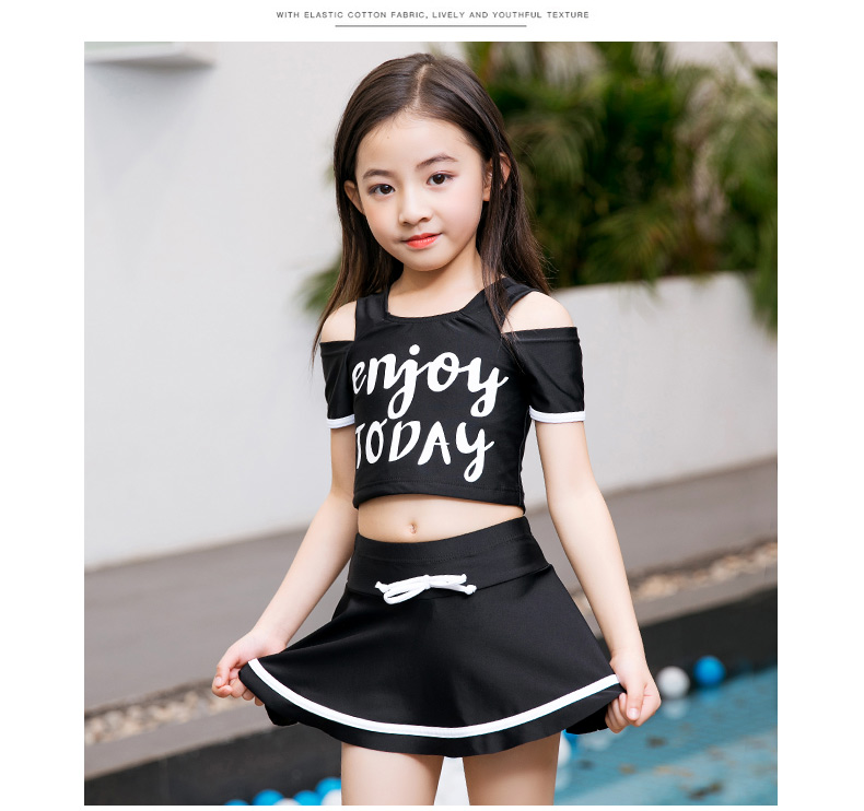 Đồ bơi trẻ em Yuke chia cô gái cô gái trẻ lớn bé công chúa ăn mặc dễ thương phẳng góc đồ bơi bảo thủ - Bộ đồ bơi của Kid bikini cho bé gái