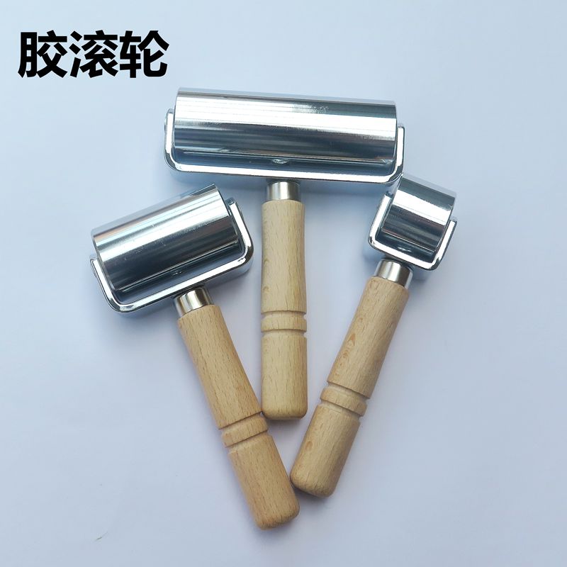 DIY Handcrafted Hand-stitched Leather Art Rhombus Press-Edge Instrumental Roller Gluer Roller Rubber Rollers Bull Leather Iron Rolling Rubber Wheels