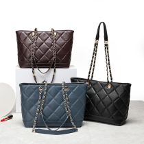 2020 full sheepskin autumn and winter new rhombus womens bag leather fashion large-capacity chain womens bag