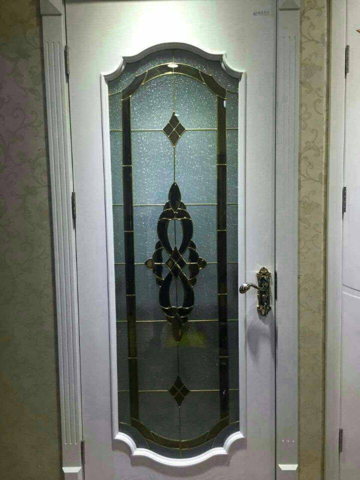 Inlaid glass copper strips glass 10 years old shop art glass bronze bar inlays