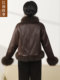 Jiangnan Story Mom's Herbst- und Winter-Fuchspelz-Daunenjacke, leichte, luxuriöse, warme und modische Jacke