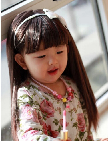 Парик 影楼婴儿百天宝宝拍照假发幼儿童摄影服饰发带发饰蕾丝发网假发套 OTHER
