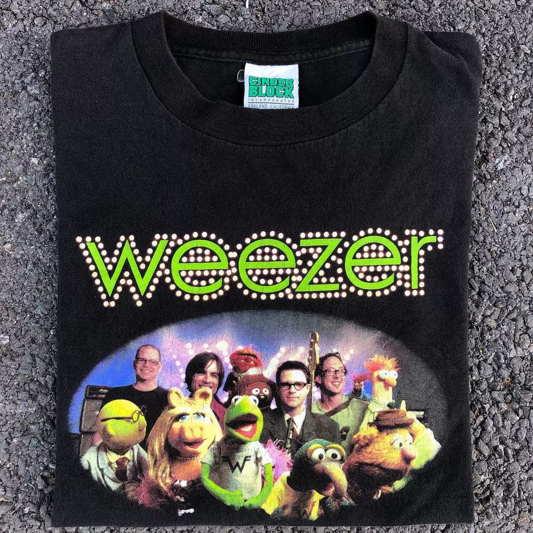 AutismSS Treasure House American retro green frog anime 90s vintage style short -sleeved T -shirt men and women