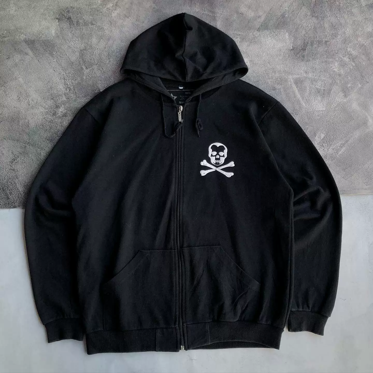 Худи с капюшоном и футболкой oversize в стиле атмосферический черный