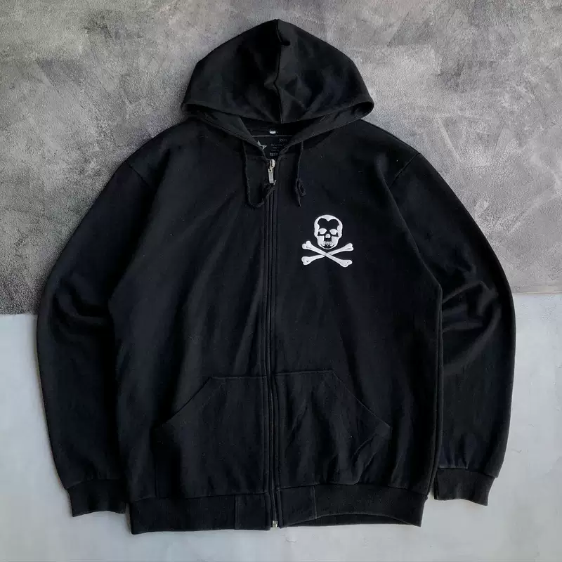 Худи с капюшоном и футболкой oversize в стиле атмосферический черный