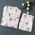 Đồ ngủ nữ Nhật Bản mùa xuân và mùa thu mùa hè cotton dài tay Phiên bản Hàn Quốc của bộ đồ tươi mát dành cho sinh viên bộ đồ mỏng có thể mặc được xuong may do bo Bên ngoài ăn mặc
