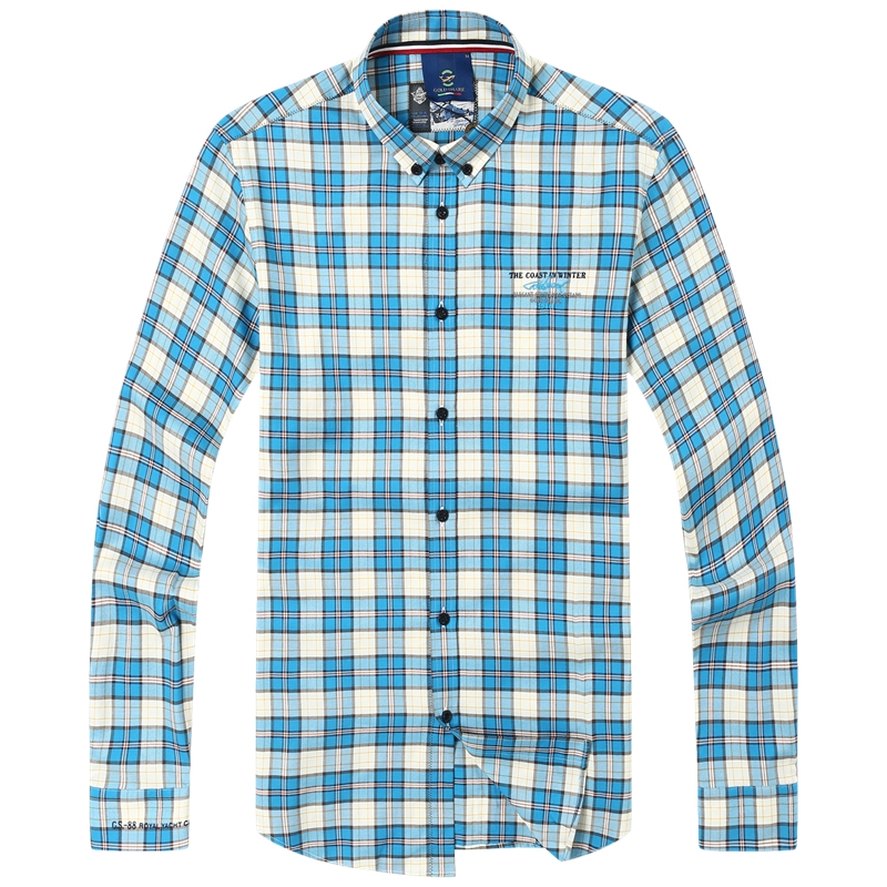 GOLD SHARK ACS31805 shirt men 2021 new autumn long sleeve plaid shirt coat