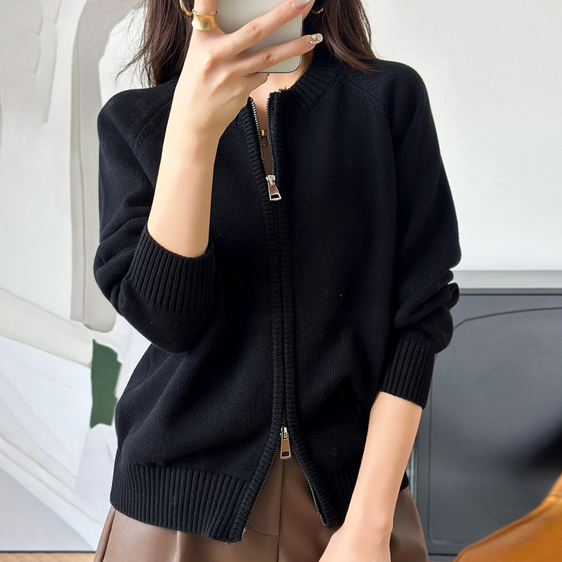 Tommy Xikaili Pure Cotton 100% Sweater Women's Clothing 26 Autumn and Winter Coat Warm Thickened All-Cotton Knit Cardigan Tommy Xikaili Pure Cotton 100% Sweater Women's Clothing 26 Autumn and Winter Coat Warm Thickened All-Cotton Knit Cardigan