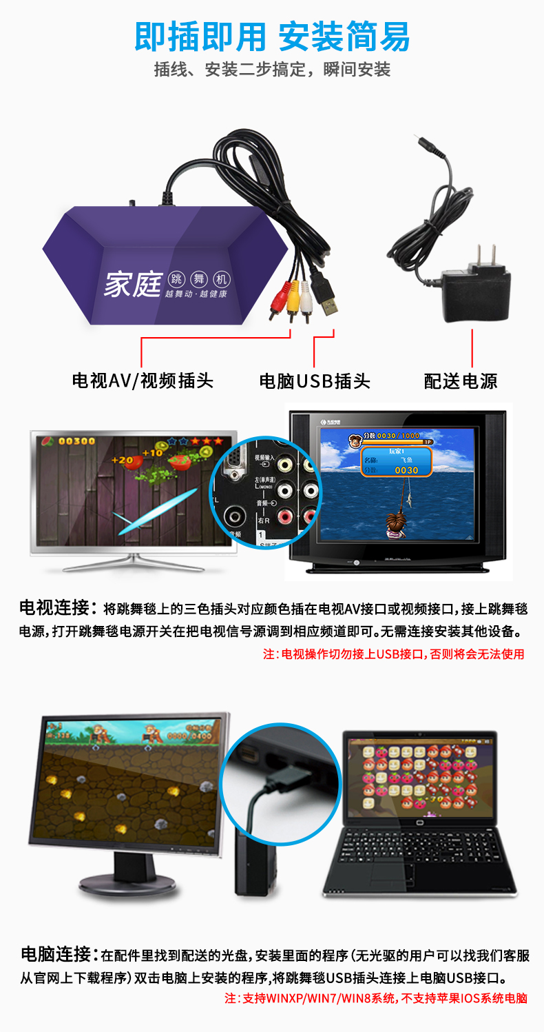 Lắc cùng một cơ thể somatosensory trò chơi khiêu vũ chăn TV máy tính duy nhất dual-sử dụng giảm cân nhà khiêu vũ và khiêu vũ thảm nhảy cho bé