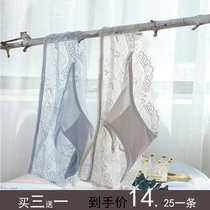 aibermu lace mesh cotton crotch girl triangle womens underpants thin spring and summer new sexy low waist panties