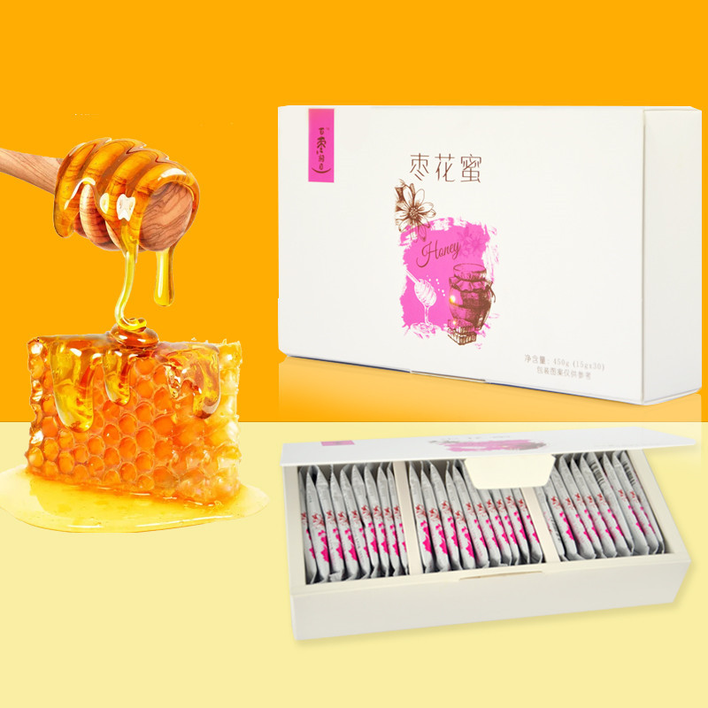 Shandong Hundred Dates Outline Lling Ten Thousand Acre Dates Forest Date Flower Honey Strips Bag Portable Bag 450g Gift Box