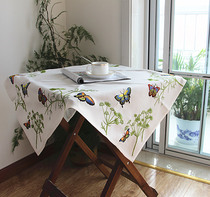 Cationic pastoral embroidery table cloth refrigerator washing machine cover cloth bedside table tea table towel butterfly flower tablecloth