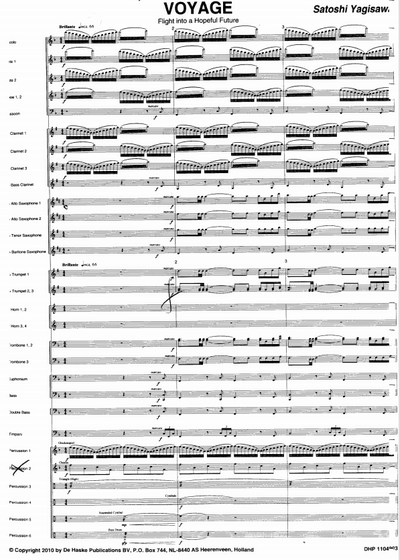 취주악 악보 항해 레벨 4.0 - Yagisawa Symphonic Wind Ensemble 오리지널 악보 파트 + 오디오