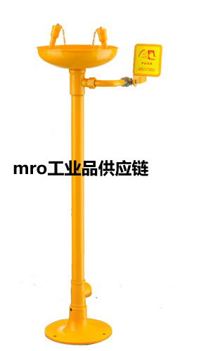 Vertical Eye Washer--Economical (Carbon Steel ABS Coating) Floor Type Eye Washer