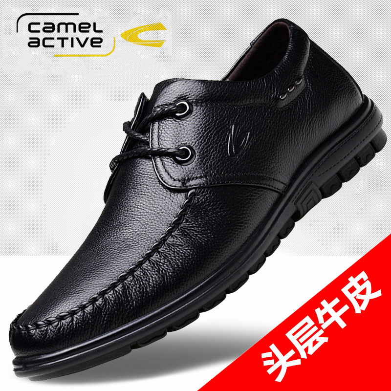 German Camel Dynamic Men's Shoes Spring Men's Leather Leather Soft Bottom Bull Leather Business Casual Shoes Breathable Shoes Man