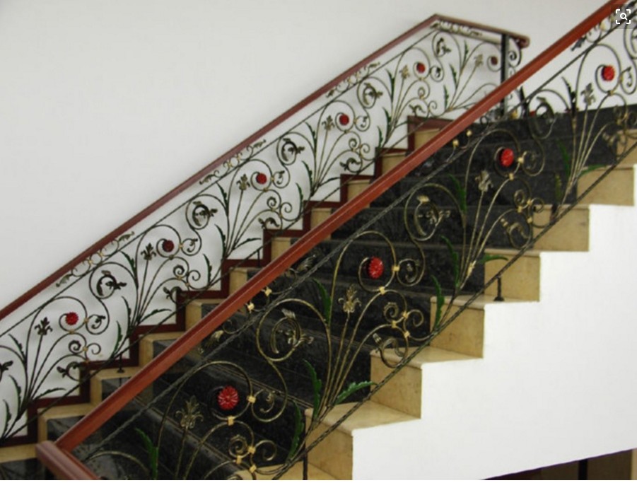 European pastoral style Sheet flower Wrought iron stair pattern Stair accessories Balcony accessories Door pattern