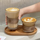 ຈອກກາເຟແບບຫ້ອຍຫູແບບ Retro, ຈອກ latte ອາເມລິກາ, ຈອກ latte art, ຈອກສີຂາວຂອງອົດສະຕາລີທີ່ມີລັກສະນະສູງ, ຈອກແກ້ວສາມາດວາງຊ້ອນກັນໄດ້