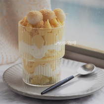 ins Net red restaurant glass high value ice American coffee cup mocha frozen latte cup flower coffee cup