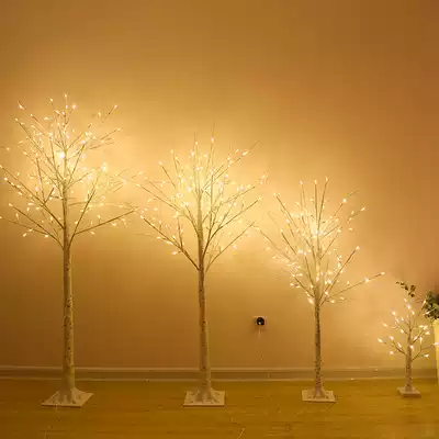 Bed and breakfast decorative lamp Bedroom net red star luminous birch lamp household bed and breakfast romantic decoration girls ' room