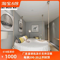 INS Minima Modern Iron Art Bed Minjuku Hotels Nordic Home Bedrooms Net Red Hominin Design Round Hammock