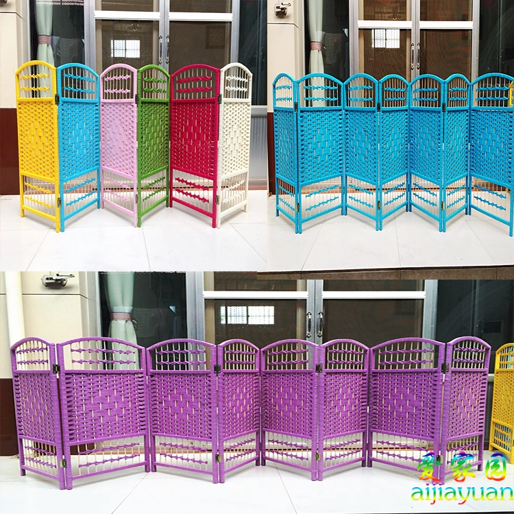 Mây mẫu giáo đặc biệt trẻ em màn hình nhỏ màu hàng rào vườn thú cưng phân vùng trang trí treo tấm di động màn hình gấp - Màn hình / Cửa sổ