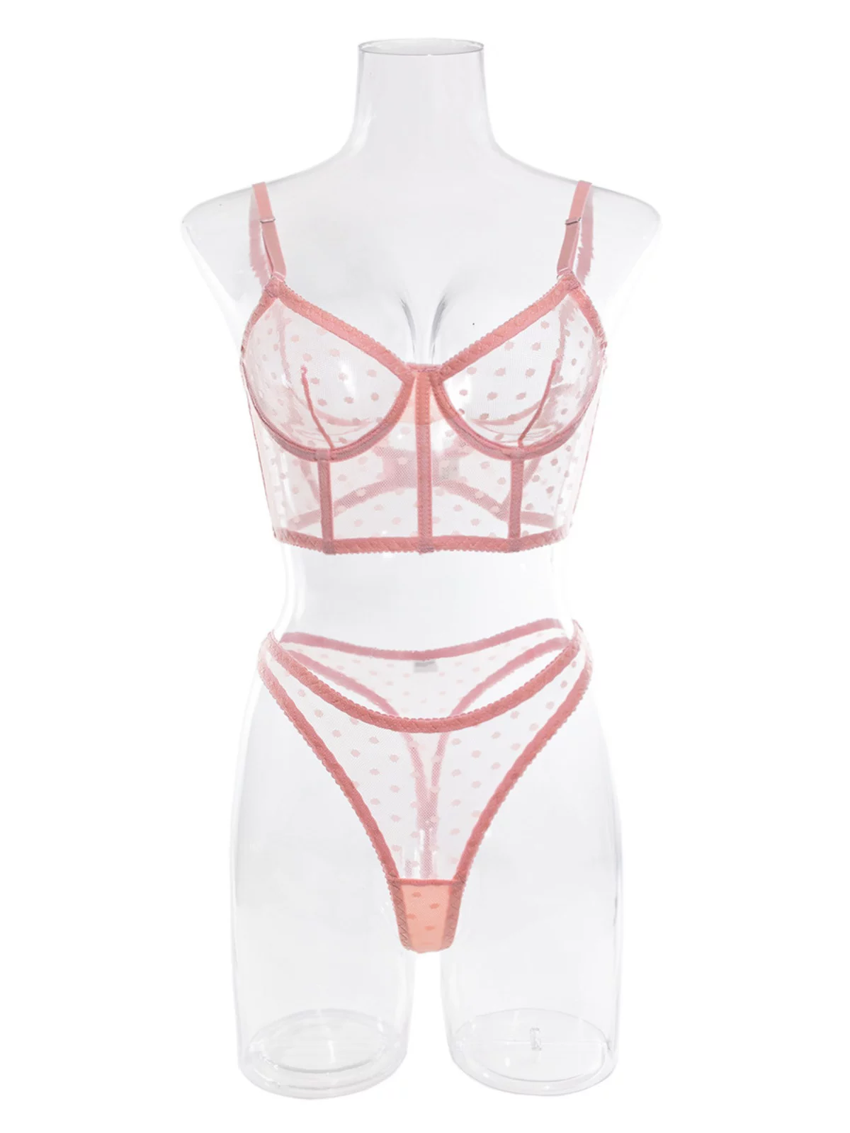 Kommunсмотр Бюстг Ganoьтераtransparent fishbone bra set trendy